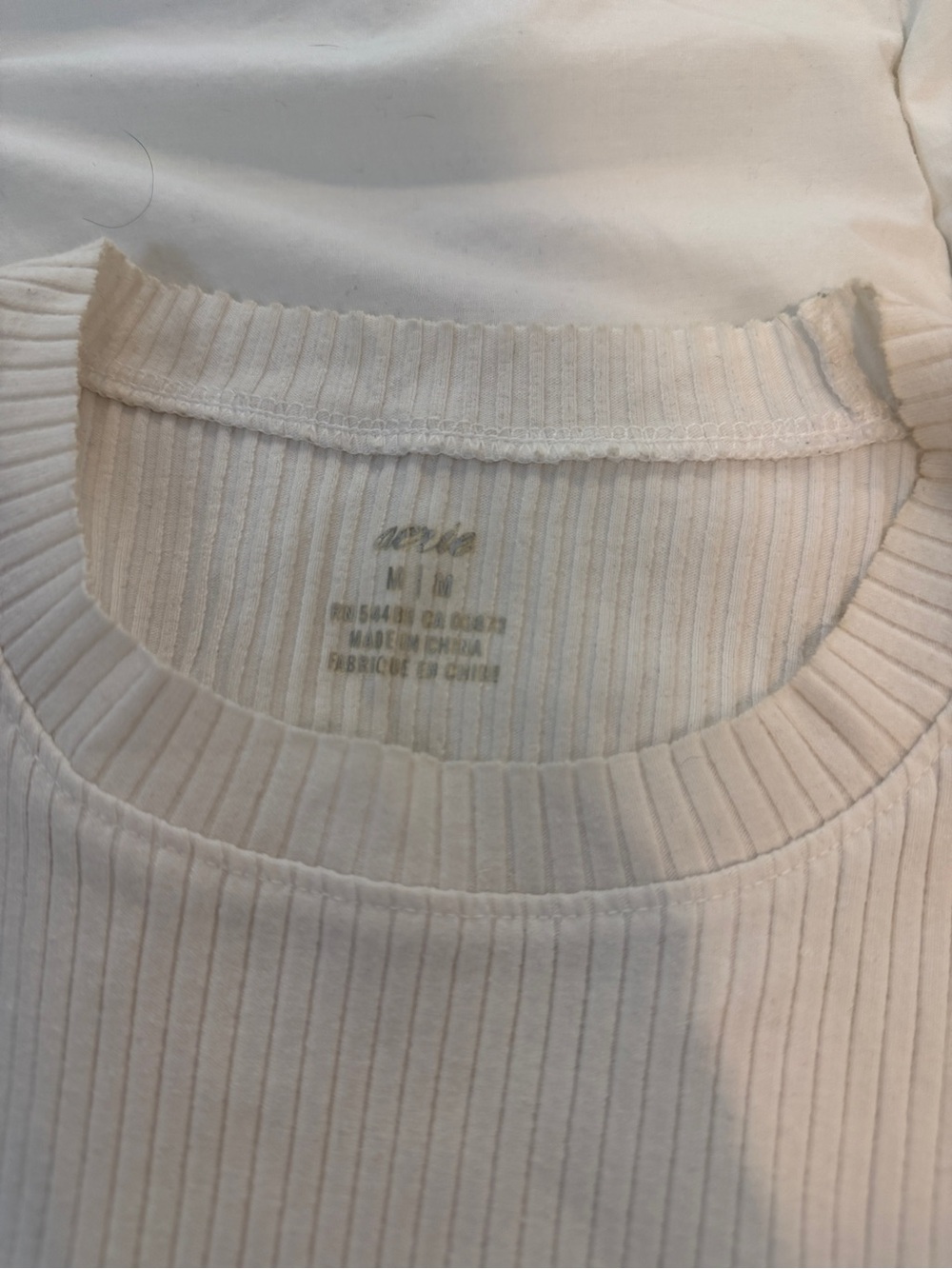 Aerie Ribbed Sleeveless Knit Tank Top - Cream - Picture 2 of 2